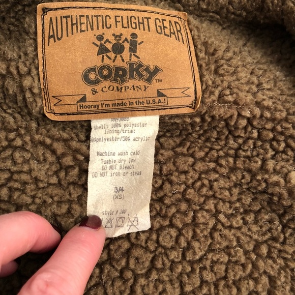 Corky and Company brown fleece jacket and hat - Picture 8 of 12